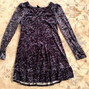 Velvet shift dress, size M